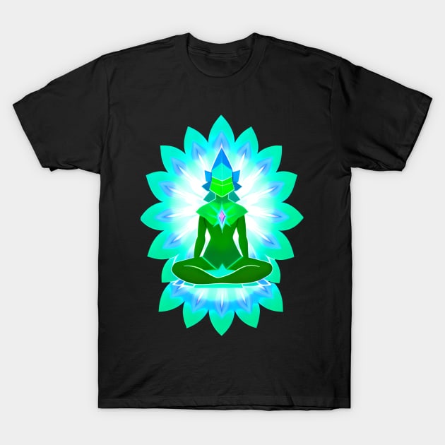 Aura Green Meditation 02 T-Shirt by CGI Studios